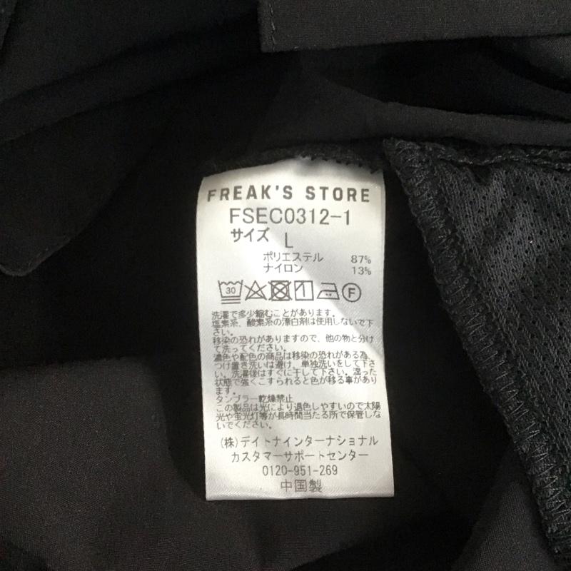 フリークスストア FREAK S STORE シャツ、ブラウス 半袖 半袖シャツ カラーシャツ カジュアルシャツ 前ボタンシャツ L 無地 黒 / ブラック /  メンズ USED 古着 中古 10107782