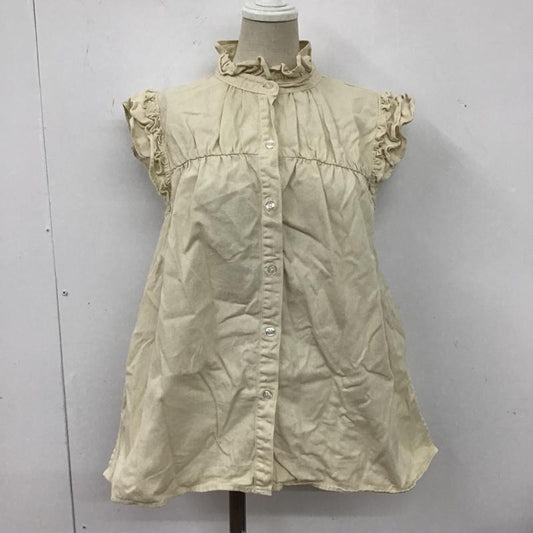 マウジー MOUSSY シャツ、ブラウス 半袖 010dag11-5410 DENIMRUFFLE ブラウス ノースリーブカットソー フリルシャツ FREE 無地 ベージュ / ベージュ /  レディース USED 古着 中古 10105653