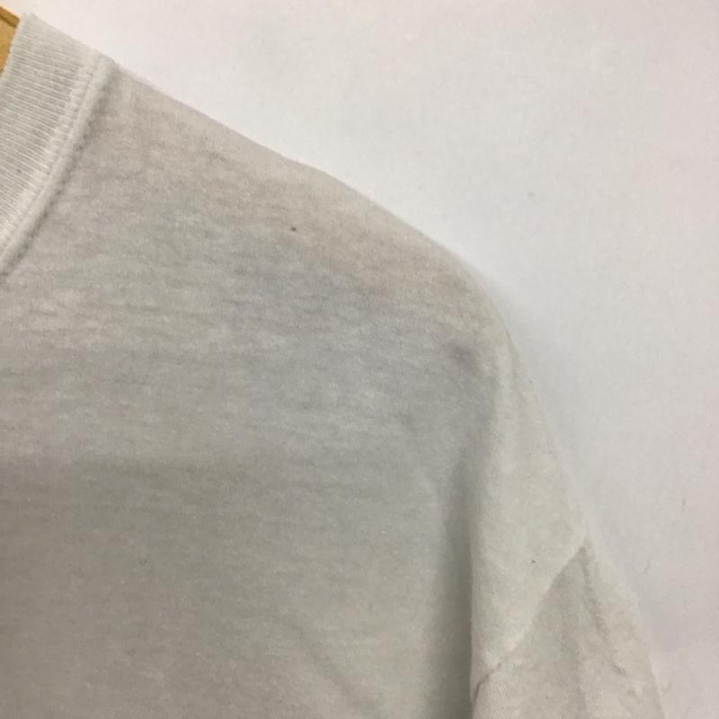 ギルダン GILDAN Tシャツ 半袖 半袖カットソー プリントTシャツ クルーネックカットソー L プリント 白 / ホワイト /  メンズ USED 古着 中古 10132260