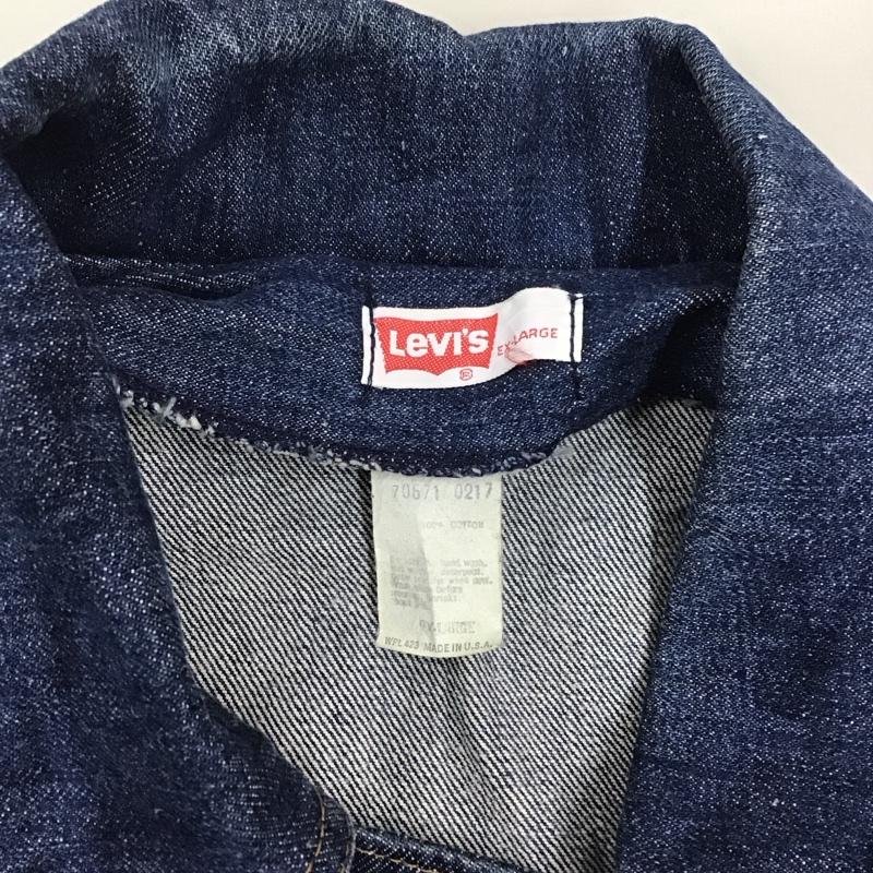リーバイス Levi s ジャケット、上着 ジャケット、ブレザー 70671 デニムブッシュジャケット 70年代 USA製 XL 無地 インディゴ / インディゴ /  メンズ USED 古着 中古 10121183