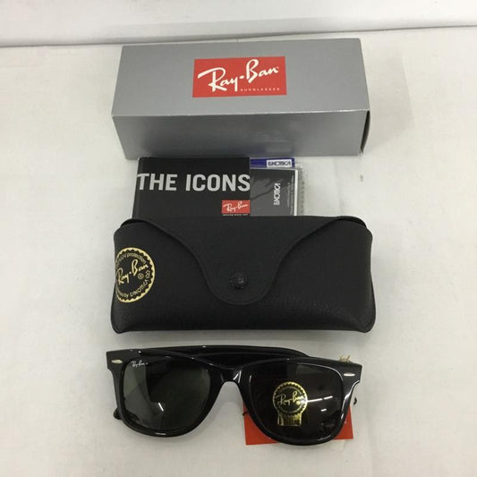 レイバン Ray-Ban めがね・サングラス サングラス RB2140-F WAYFARER カラーレンズ ケース付き ロゴ、文字 黒 / ブラック /  メンズ USED 古着 中古 10129418