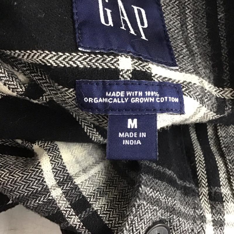 ギャップ GAP シャツ、ブラウス 長袖 長袖シャツ チェックシャツ カラーシャツ M チェック 白 / ホワイト / X 黒 / ブラック /  メンズ USED 古着 中古 10140110