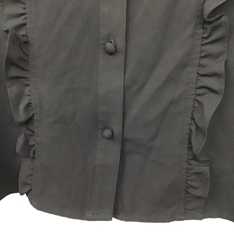 アンクルージュ ANKROUGE シャツ、ブラウス 長袖 BL1906-7683 フリルブラウス M 無地 黒 / ブラック /  レディース USED 古着 中古 10131279