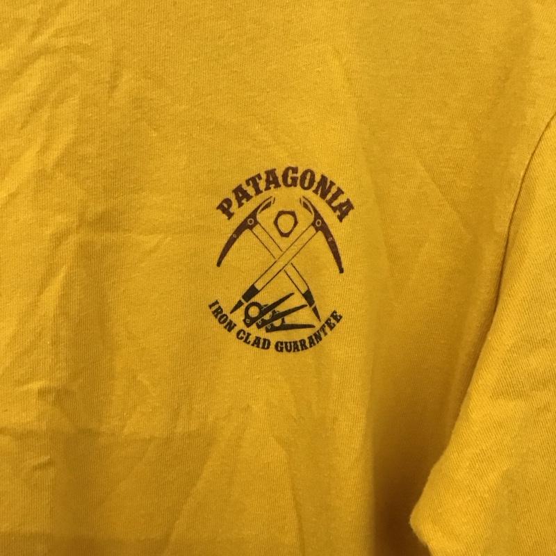 パタゴニア patagonia カットソー 長袖 長袖カットソー プリントカットソー クルーネック S ロゴ、文字 黄 / イエロー /  メンズ USED 古着 中古 10130468