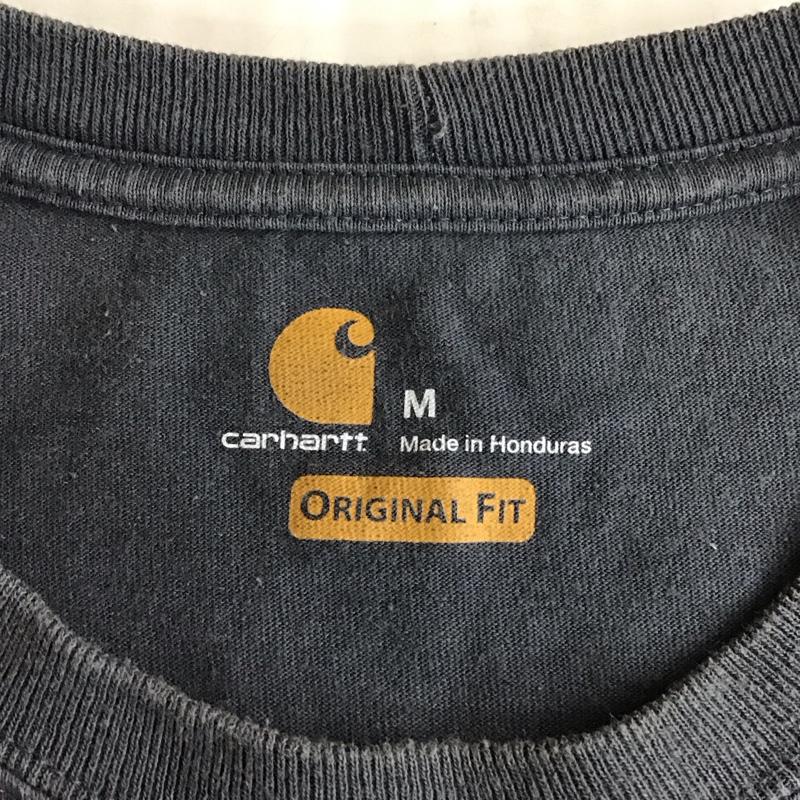 カーハート Carhartt Tシャツ 半袖 半袖カットソー プリントTシャツ クルーネックカットソー M ロゴ、文字 灰 / グレー /  メンズ USED 古着 中古 10115714