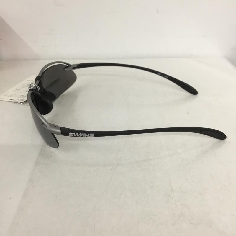 スワンズ Swans めがね・サングラス サングラス SA-505 エアレス ウェイブ 箱有 ロゴ、文字 黒 / ブラック / X 銀 / シルバー /  メンズ USED 古着 中古 10140844