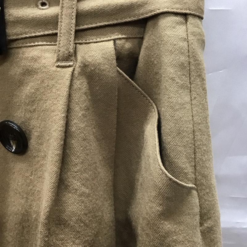グリーンレーベルリラクシング green label relaxing スカート ミニスカート 3524-253-0371 ベルト付き 38 無地 ベージュ / ベージュ /  レディース USED 古着 中古 10114863