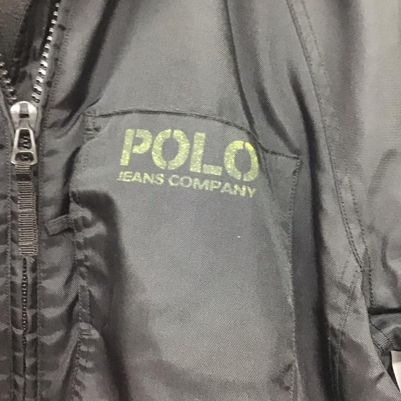 ポロジーンズカンパニー POLOJEANSCO. ジャケット、上着 ジャンパー、ブルゾン ジップアップジャケット ナイロンジャケット アウター L ロゴ、文字 黒 / ブラック /  メンズ USED 古着 中古 10144799