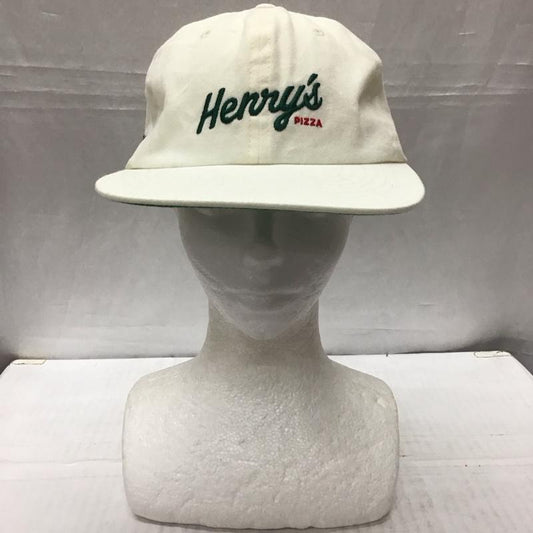 アイエービー スタジオ IAB STUDIO 帽子 キャップ Henry’s Pizza ロゴ、文字 白 / ホワイト /  メンズ USED 古着 中古 10113380