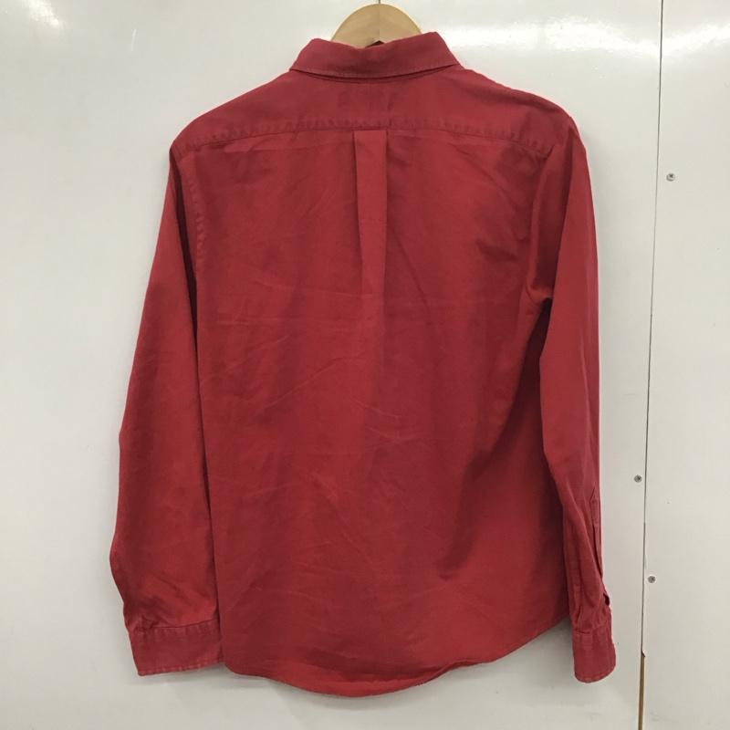 ラルフローレン RALPHLAUREN シャツ、ブラウス 長袖 長袖シャツ 無地シャツ カラーシャツ ボタンダウンシャツ ロゴ、文字 赤 / レッド /  メンズ USED 古着 中古 10133119