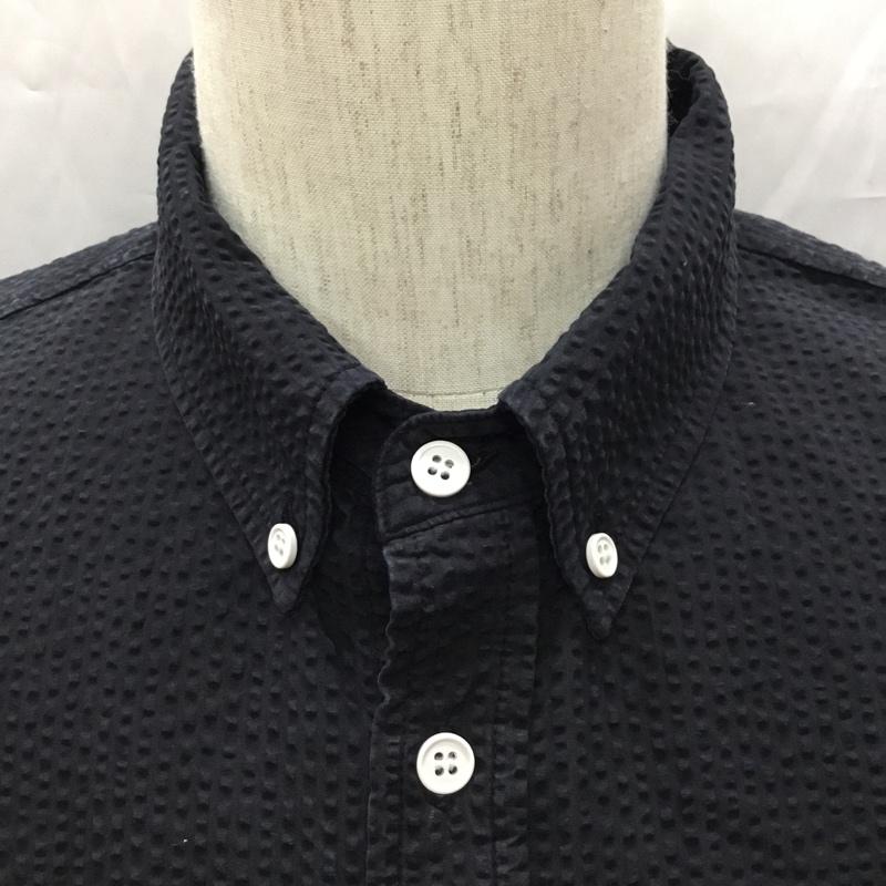 バンドオブアウトサイダーズ Band of Outsiders シャツ、ブラウス 長袖 ボタンダウンシャツ 2 無地 黒 / ブラック /  メンズ USED 古着 中古 10108961