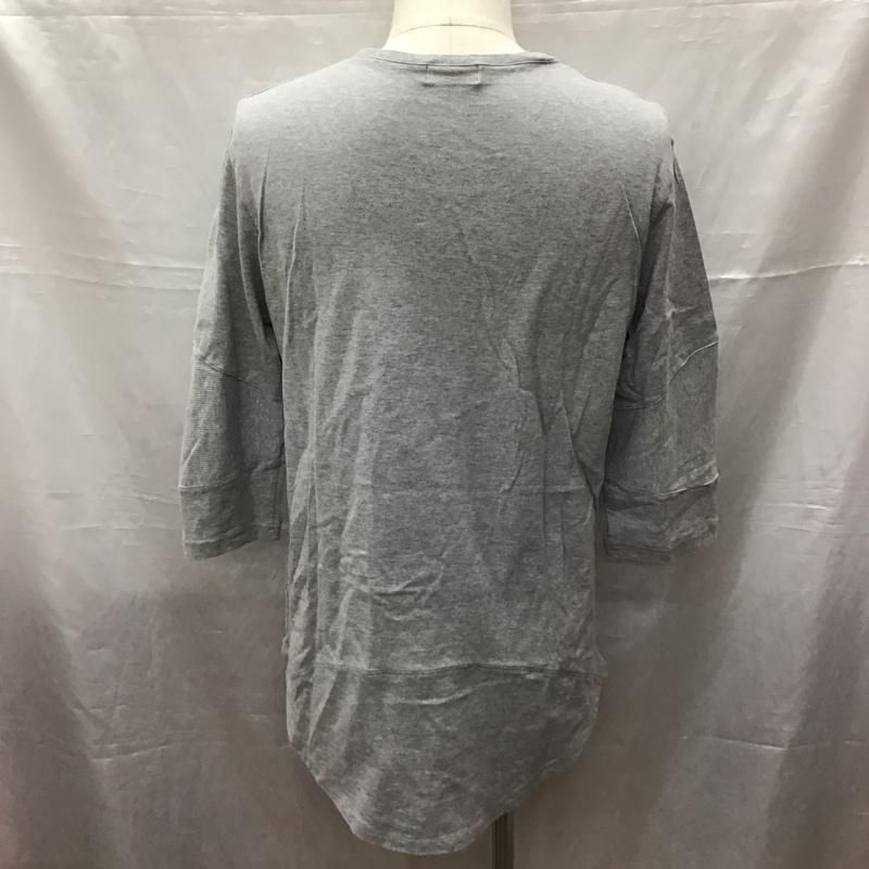 グラム glamb Tシャツ 七分袖 長袖カットソー クルーネックカットソー ロングスリーブカットソー プリントTシャツ 0 無地 灰 / グレー /  メンズ USED 古着 中古 10116203