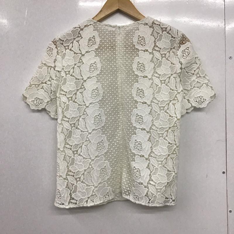 ジルスチュアート JILLSTUART シャツ、ブラウス 半袖 092-8110018 ファビレースブラウス M 無地 白 / ホワイト /  レディース USED 古着 中古 10148897