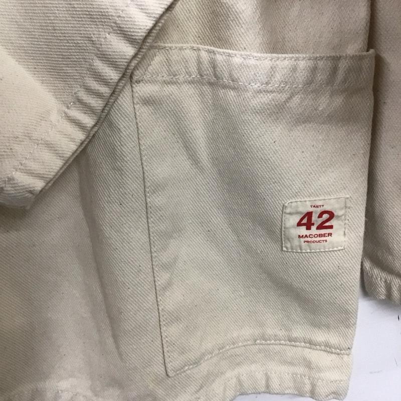 マコバ MACOBER カットソー 長袖 長袖カットソー 無地カットソー ワイドネック 42 無地 アイボリー / アイボリー /  メンズ USED 古着 中古 10141512