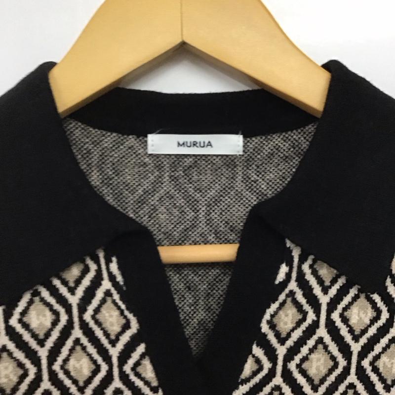 ムルーア MURUA ニット、セーター 半袖 012242601701 モノグラムニットポロ FREE 総柄 マルチカラー / マルチカラー /  レディース USED 古着 中古 10146783