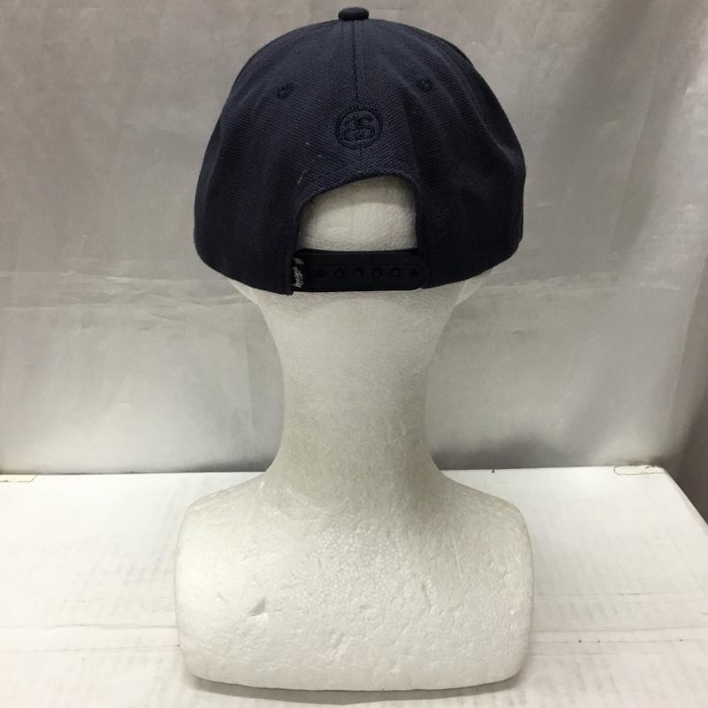 ステューシー STUSSY 帽子 キャップ コットン ロゴ、文字 紺 / ネイビー /  メンズ USED 古着 中古 10112528