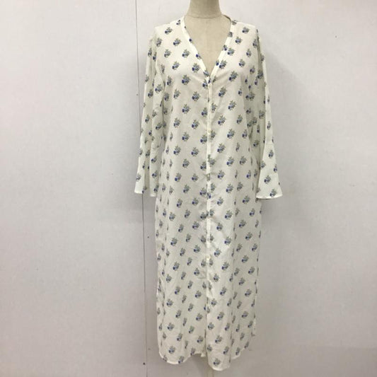 ロペピクニック ROPE  PICNIC ワンピース ロングスカート 9分袖 38 花柄 白 / ホワイト /  レディース USED 古着 中古 10117374
