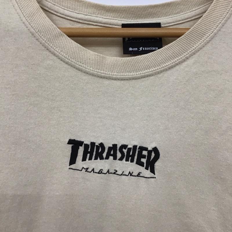 スラッシャー THRASHER Tシャツ 長袖 L ロゴ、文字 ベージュ / ベージュ /  メンズ USED 古着 中古 10130150