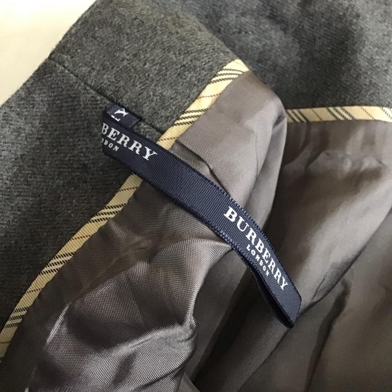 バーバリーロンドン Burberry London スカート ひざ丈スカート ひざ丈スカート プリーツスカート カジュアルスカート 38 無地 灰 / グレー /  レディース USED 古着 中古 10118002