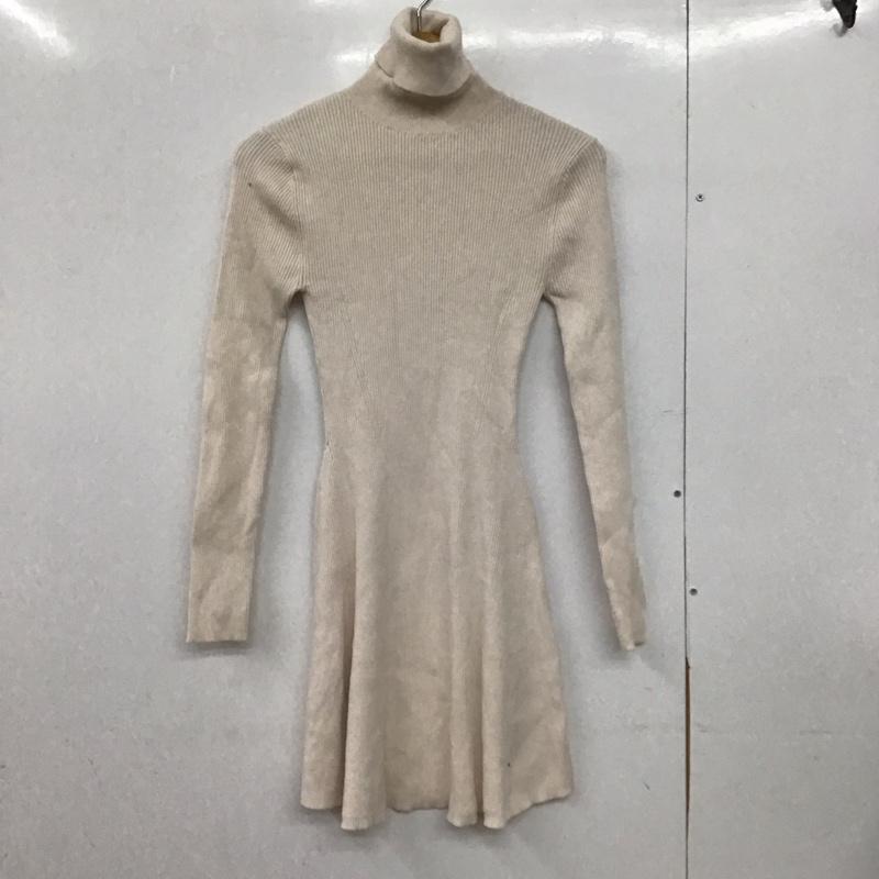 ザラ ZARA ワンピース ひざ丈スカート L 無地 オフホワイト / オフホワイト /  レディース USED 古着 中古 10147005