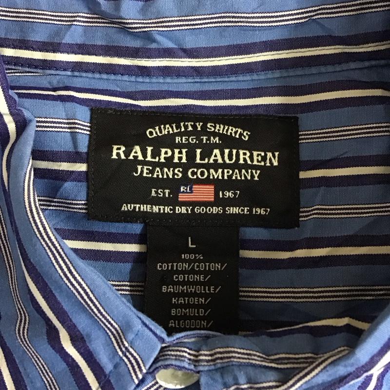 ラルフローレン RALPHLAUREN シャツ、ブラウス 長袖 長袖シャツ カラーシャツ ポケットシャツ 長袖カットソー ストライプシャツ L ストライプ マルチカラー / マルチカラー /  メンズ USED 古着 中古 10118276