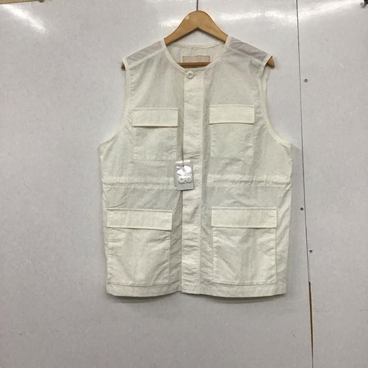 ナイスクラップ NICE CLAUP ベスト ベスト ノースリーブカットソー ベスト フロントボタン FREE 無地 白 / ホワイト /  レディース USED 古着 中古 10143836