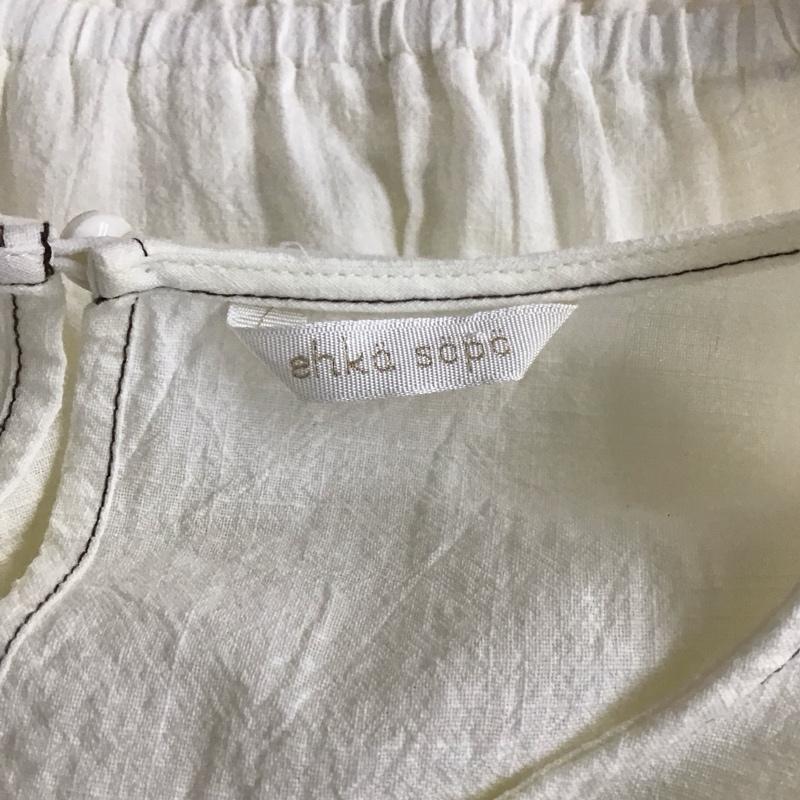 エヘカソポ ehka sopo ワンピース ロングスカート 半袖ロングワンピース フレアスカート 切り替えワンピース FREE 無地 アイボリー / アイボリー /  レディース USED 古着 中古 10116741