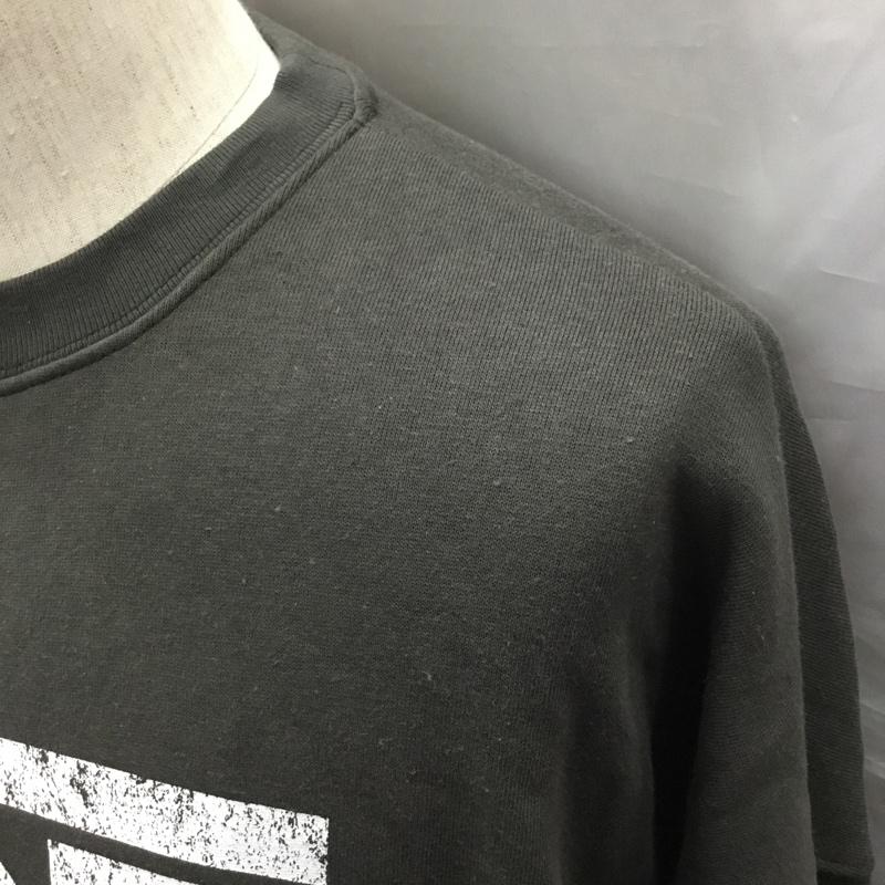 フリークスストア FREAK S STORE トレーナー 長袖 長袖トレーナー スウェット クルーネック リブスウェットカットソー L ロゴ、文字 黒 / ブラック /  メンズ USED 古着 中古 10121614