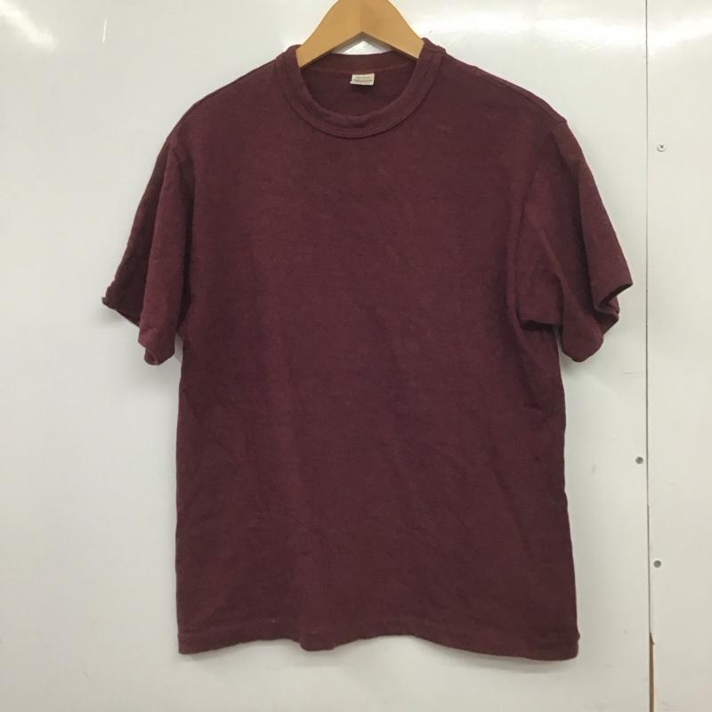 ウエアハウス WAREHOUSE Tシャツ 半袖 半袖カットソー 無地Tシャツ クルーネックカットソー M 無地 えんじ / ワインレッド /  メンズ USED 古着 中古 10148716