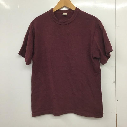 ウエアハウス WAREHOUSE Tシャツ 半袖 半袖カットソー 無地Tシャツ クルーネックカットソー M 無地 えんじ / ワインレッド /  メンズ USED 古着 中古 10148716