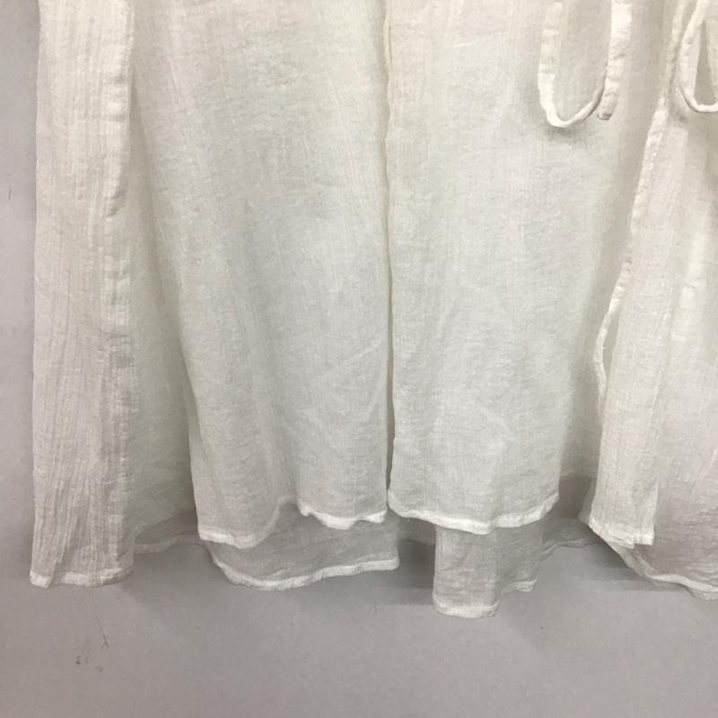 ローリーズファーム LOWRYS FARM シャツ、ブラウス 長袖 lf621112ad ヨウリュウドロストチュニック ブラウス FREE 無地 白 / ホワイト /  レディース USED 古着 中古 10142694