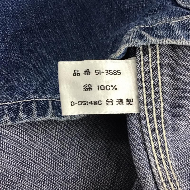 古着 USED シャツ、ブラウス 長袖 長袖シャツ 無地シャツ カラーシャツ デニムシャツ L 無地 インディゴ / インディゴ /  メンズ USED 古着 中古 10148985