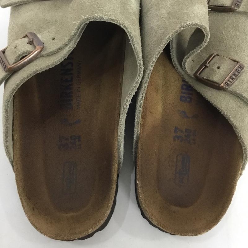 ビルケンシュトック BIRKENSTOCK サンダル サンダル Zurich チューリッヒ 24.0cm ロゴ、文字 ベージュ / ベージュ /  レディース USED 古着 中古 10124375