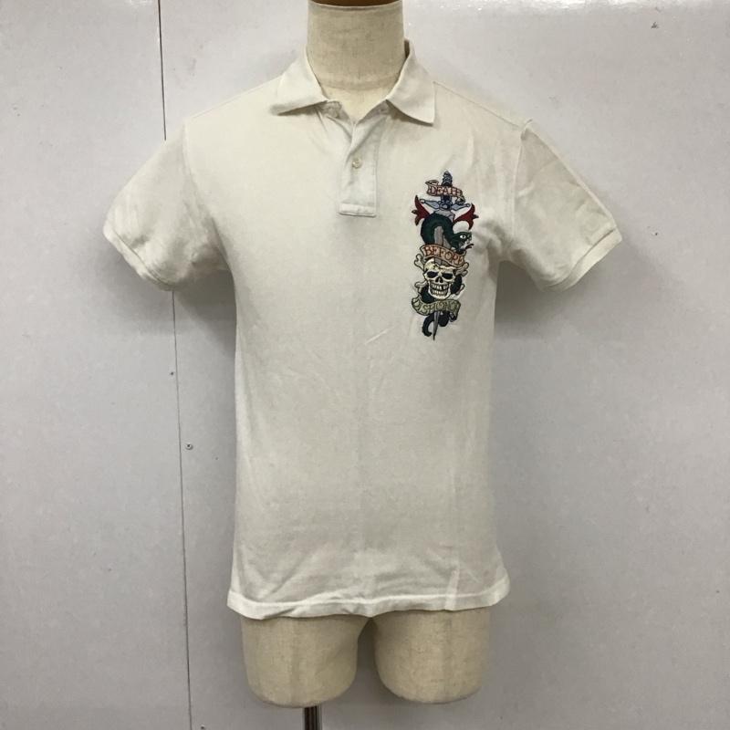 トウヨウエンタープライズ 東洋エンタープライズ ポロシャツ 半袖 半袖ポロシャツ カラーシャツ 半袖カットソー プリント 白 / ホワイト /  メンズ USED 古着 中古 10112816