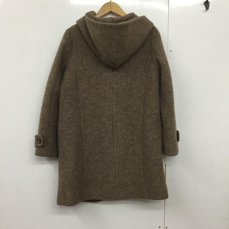 エヘカソポ ehka sopo コート コート一般 1301499 フード付き M 無地 茶 / ブラウン /  レディース USED 古着 中古 10144637