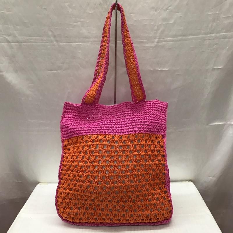 ザラ ZARA トートバッグ トートバッグ 6147 910 060 ペーパーバッグ 無地 橙 / オレンジ / X マゼンタ / マゼンタ /  レディース USED 古着 中古 10116447