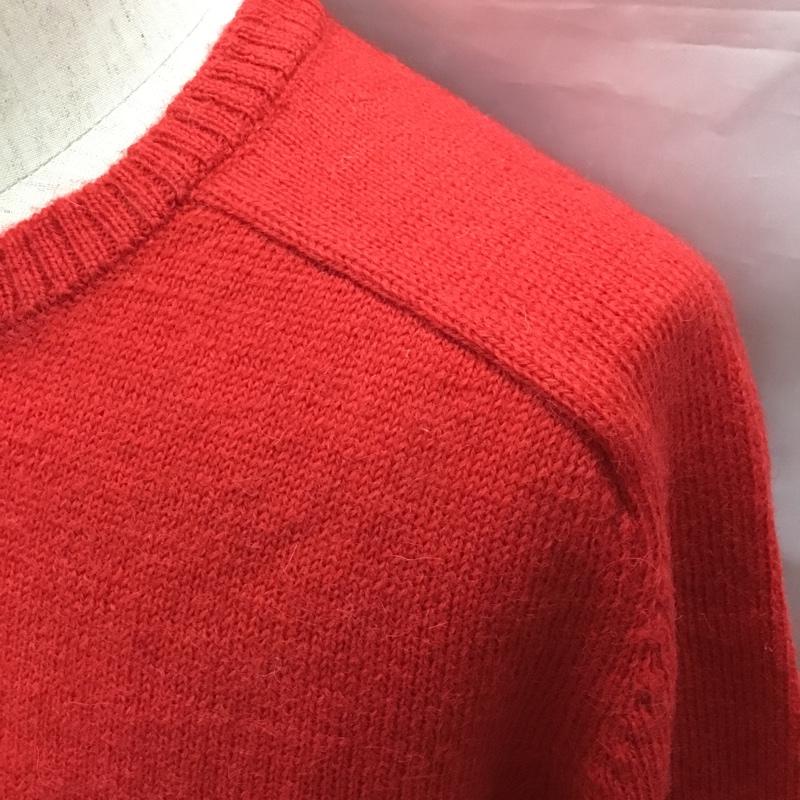 ニューヨーカー NEWYORKER ニット、セーター 長袖 長袖ニットカットソー ニット セーター クルーネックニット L 無地 赤 / レッド /  メンズ USED 古着 中古 10113329