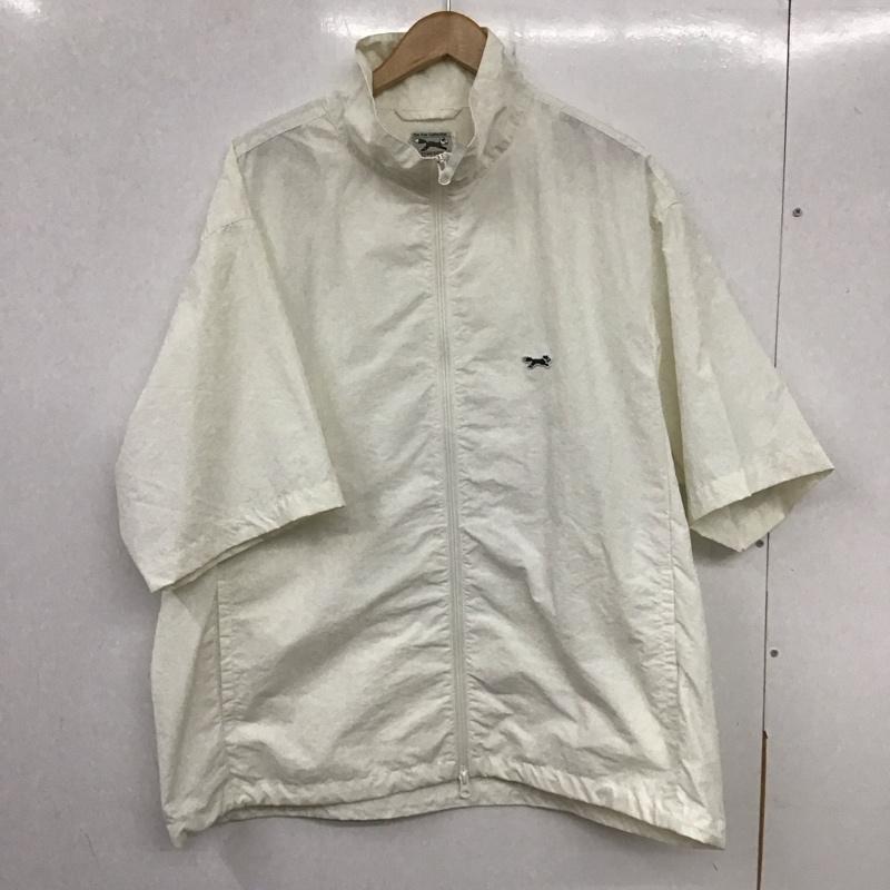 フリークスストア FREAK S STORE ジャケット、上着 ジャンパー、ブルゾン ジップアップジャケット ナイロンジャケット アウター スタンドカラー L ロゴ、文字 白 / ホワイト /  メンズ USED 古着 中古 10140520