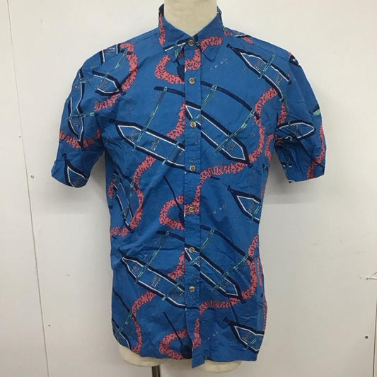 古着 USED シャツ、ブラウス 半袖 半袖シャツ プリントシャツ ポケットシャツ S プリント 青 / ブルー /  メンズ USED 古着 中古 10125766