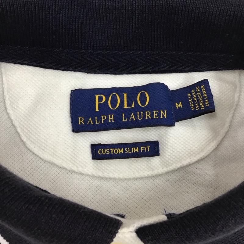 ポロラルフローレン POLO RALPH LAUREN ポロシャツ 半袖 半袖ポロシャツ カラーシャツ 半袖カットソー M ロゴ、文字 白 / ホワイト /  メンズ USED 古着 中古 10111461