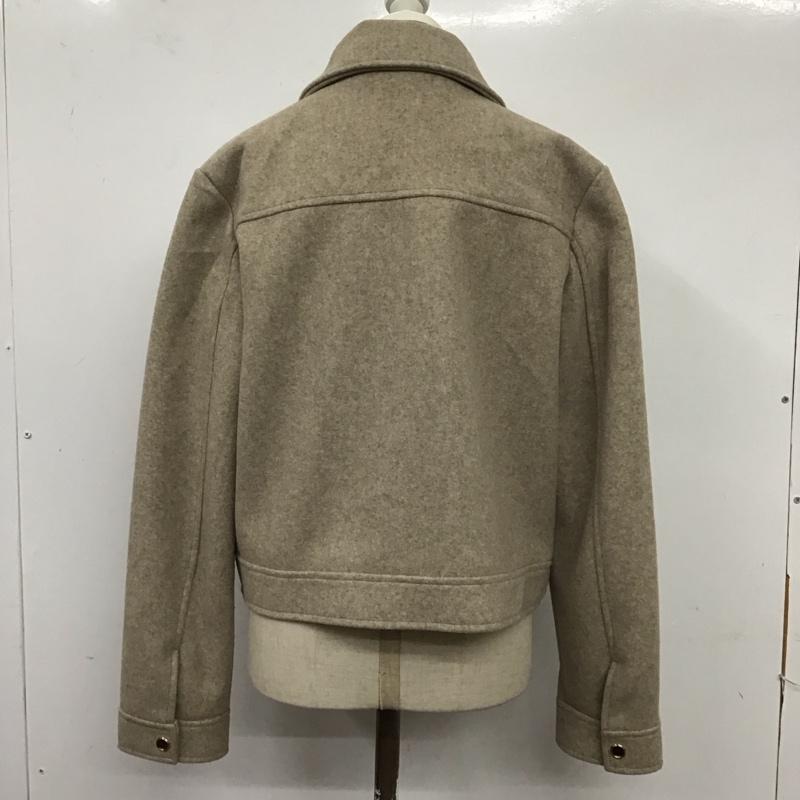 ザラ ZARA ジャケット、上着 ジャンパー、ブルゾン 3046 787 704 フルジップ ショート丈 M 無地 ベージュ / ベージュ /  レディース USED 古着 中古 10124984