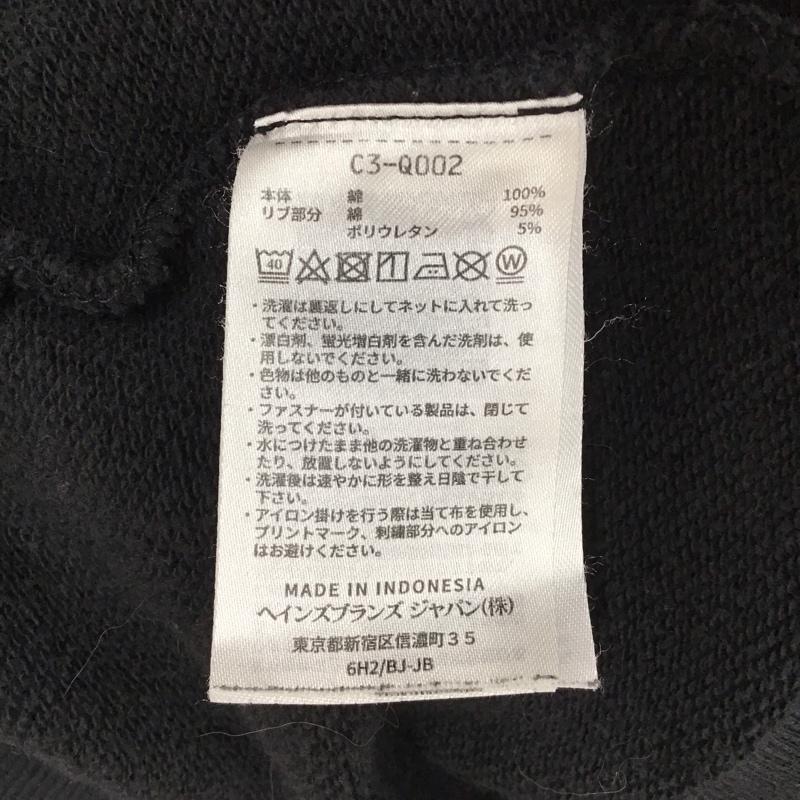 チャンピオン Champion トレーナー 長袖 C3-Q002 クルーネック スウェット XL ロゴ、文字 黒 / ブラック /  メンズ USED 古着 中古 10121196