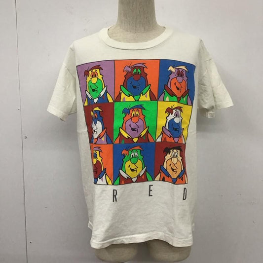 古着 USED Tシャツ 半袖 theflintstones 1991年 コピーライト 半袖カットソー プリントTシャツ 古着 ヴィンテージ L キャラクター 白 / ホワイト /  メンズ USED 古着 中古 10107006