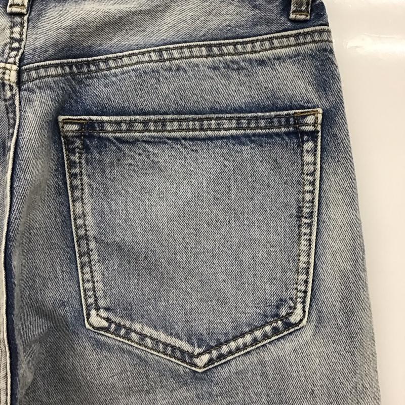 ローリーズファーム LOWRYS FARM パンツ デニム、ジーンズ LF524007AD ワイドパンツ L ダメージ加工 青 / ブルー /  レディース USED 古着 中古 10122575