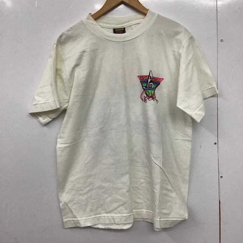 古着 USED Tシャツ 半袖 半袖カットソー プリントTシャツ クルーネックカットソー L ロゴ、文字 白 / ホワイト /  メンズ USED 古着 中古 10150072