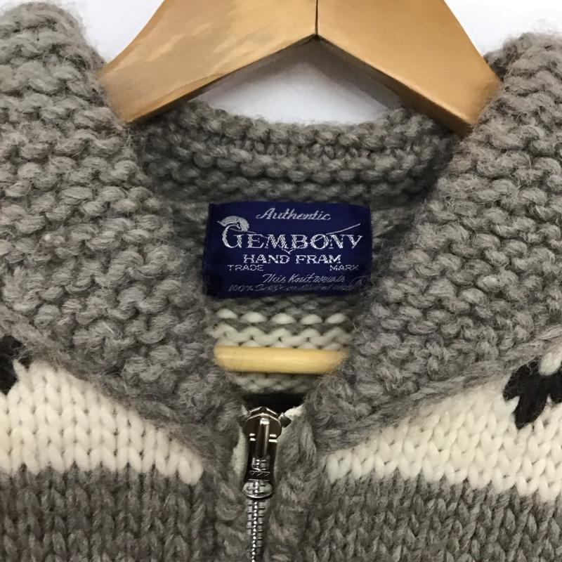 古着 USED カーディガン 長袖 ジップアップニットジャケット 長袖ニットジャケット M プリント マルチカラー / マルチカラー /  メンズ USED 古着 中古 10142366