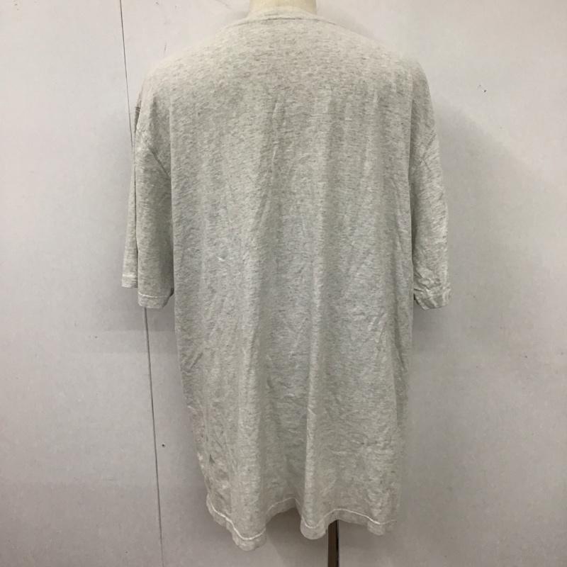 カーハート Carhartt カットソー 半袖 半袖カットソー プリントTシャツ ヘンリーネックカットソー XL ロゴ、文字 灰 / グレー /  メンズ USED 古着 中古 10119932