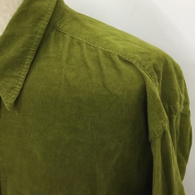 ポールスミスジーンズ Paul Smith JEANS シャツ、ブラウス 長袖 長袖シャツ コーデュロイシャツ カジュアルシャツ カラーシャツ L 無地 緑 / グリーン /  メンズ USED 古着 中古 10110038