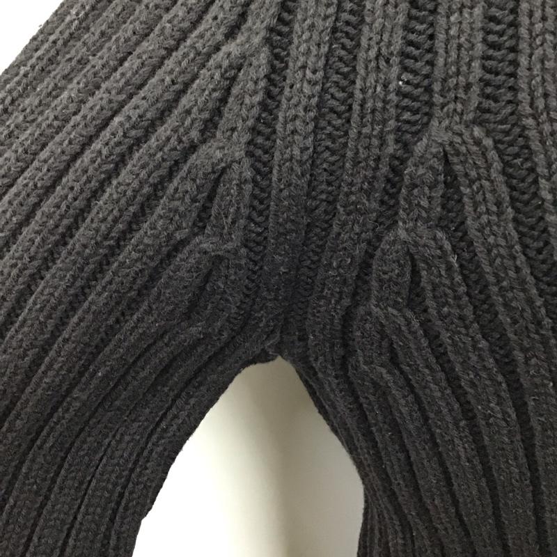 ポロジーンズカンパニー POLOJEANSCO. カーディガン 長袖 ジップアップニットジャケット ノーカラーニットジャケット アウター M 無地 黒 / ブラック /  レディース USED 古着 中古 10117868