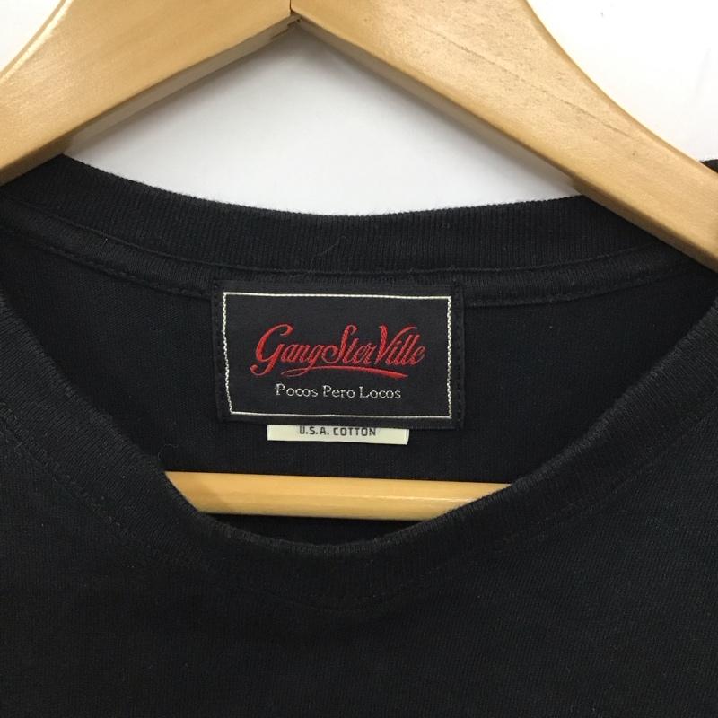 ギャングスタービル GANGSTERVILLE Tシャツ 半袖 半袖カットソー プリントTシャツ クルーネックカットソー batman XXL プリント 黒 / ブラック /  メンズ USED 古着 中古 10134665